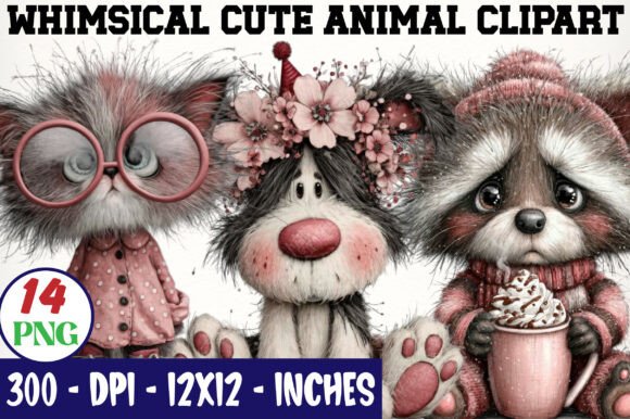 Download Whimsical Cute Animal Clipart Bundle - Bundle Collection